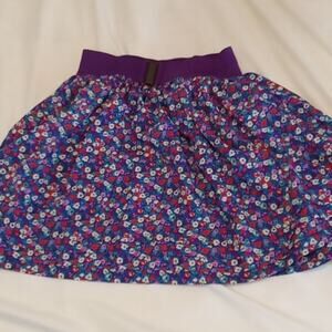 I Love H81 Girls Purple Floral Small Skirt. Artisy,, Flowy, Feminine, Versatile